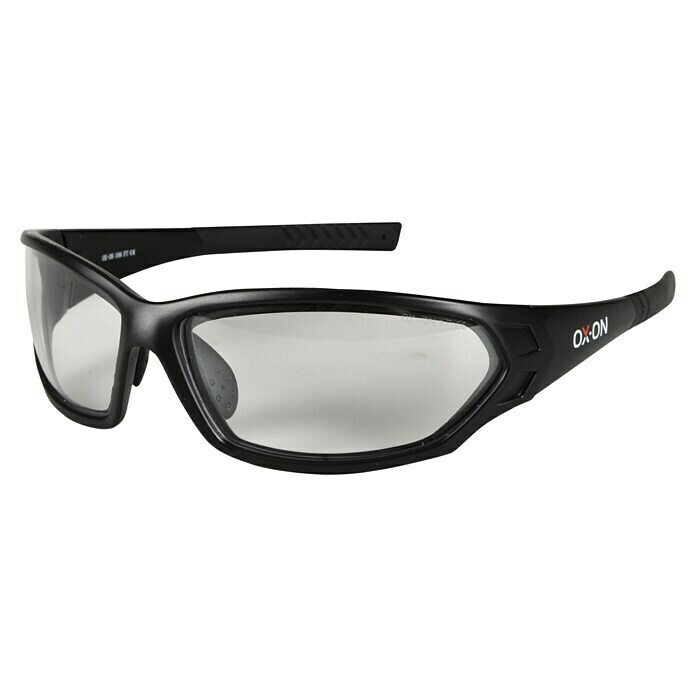 OX-ON Schutzbrille Speed Plus Comfort Clear (Schwarz / Transparent, Flexibler Bügel) | BAUHAUS