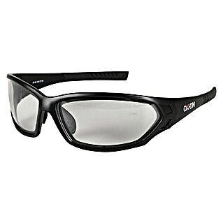 OX-ON Schutzbrille Speed Plus Comfort Clear (Schwarz / Transparent, Flexibler Bügel)