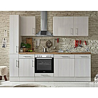 Respekta Premium Küchenzeile Anton (Breite: 250 cm, Weiß, Mit Elektrogeräten)