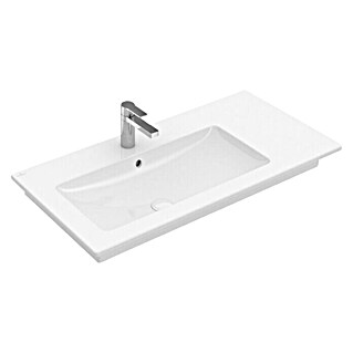 Villeroy & Boch Venticello Einbauwaschbecken (100 x 50 cm, Mit schmutzabweisender Glasur, Hahnloch: Mitte, Weiß, Ablagefläche: Rechts)