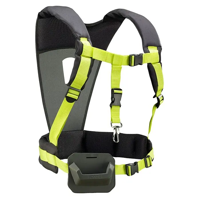Ryobi Tragegurt RAC805 - Passend für: Ryobi Teleskop-Heckenscheren & Hochentaster, Kunststoff - Ryobi Tragegurt für Gartengeräte mit verstellbaren Trägern und Werkzeugaufnahme.