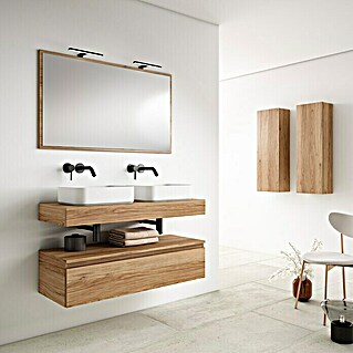 Mueble de lavabo Aidan (L x An x Al: 45 x 120 x 30 cm, Teka, Efecto madera)