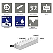 Egger Laminat Aqua CLIC it! Sherman Eiche Honig (1.292 x 246 x 8 mm, Landhausdiele, Sherman Eiche Honig) | BAUHAUS