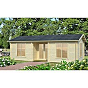 Palmako Caseta de jardín (Madera, 26,8 m², Espesor de pared: 70 mm, Natural)
