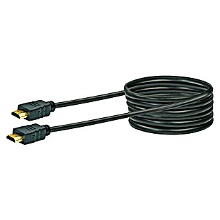 Schwaiger HDMI-Kabel (Schwarz, 3 m, Vergoldete Kontakte, 10,2 Gbit/s)