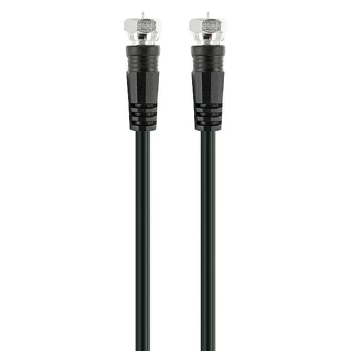 Schwaiger SAT-Anschlusskabel - Schwarz, 1,5 m, 90 dB - Detailaufnahme