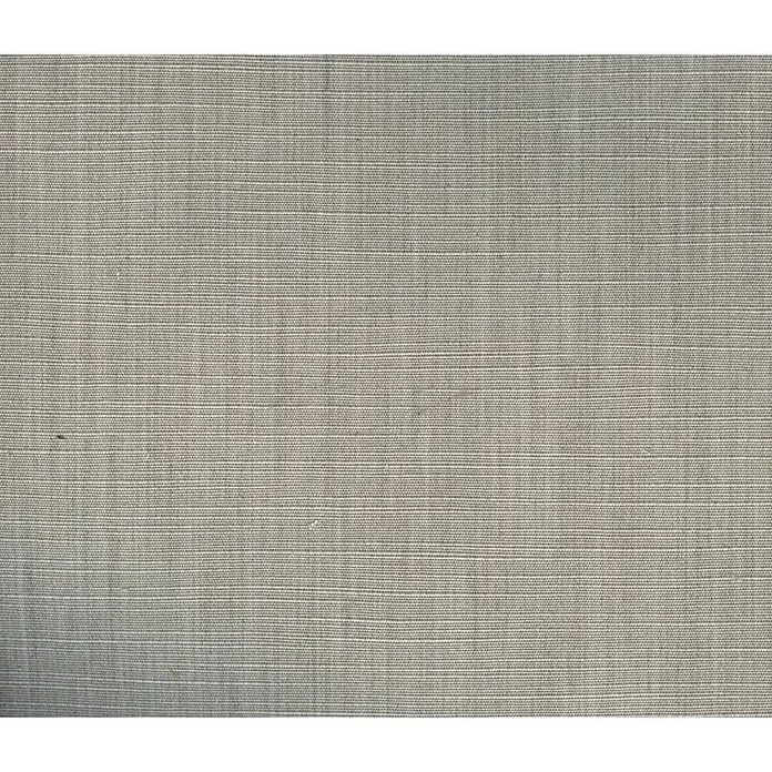 Solid Elements Gelenkarmmarkise Berlin solarBeige/Grau, Breite: 3,5 m, Ausfall: 2 m - Nahaufnahme eines Stoffes mit einer dezenten, horizontalen Webstruktur, ideal für Bekleidung oder Heimtextilien.