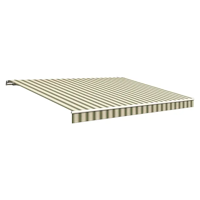 Solid Elements Gelenkarmmarkise 320B70Grün/Beige, Breite: 5 m, Ausfall: 2,5 m