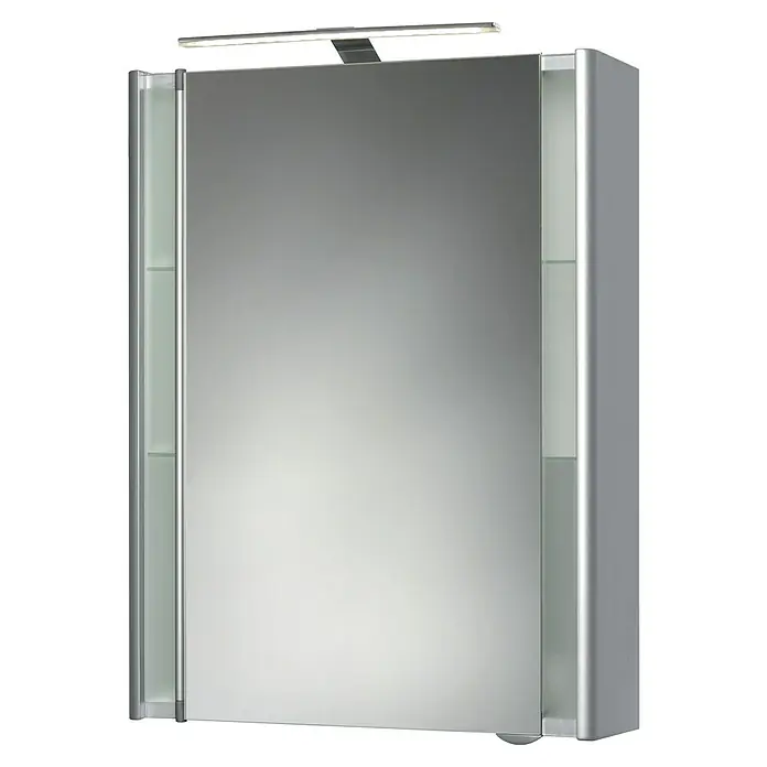 Jokey LED-Spiegelschrank Elant Light 50 - B x H: 50 x 67 cm, Holz, Aluminium - Dieser Spiegelschrank bietet praktischen Stauraum und verfügt über eine integrierte Beleuchtung für optimales Licht im Badezimmer.