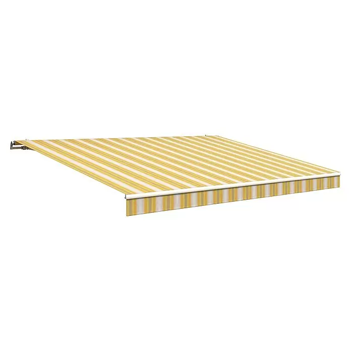Solid Elements Gelenkarmmarkise 30A774Gelb/Grau, Breite: 4 m, Ausfall: 2 m