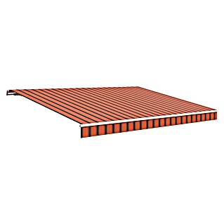 Solid Elements Gelenkarmmarkise 0744 (Orange/Braun, Breite: 4 m, Ausfall: 2 m)