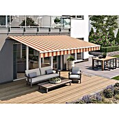 Solid Elements Gelenkarmmarkise 8430 (Beige/Rot, Breite: 4 m, Ausfall: 2 m) | BAUHAUS