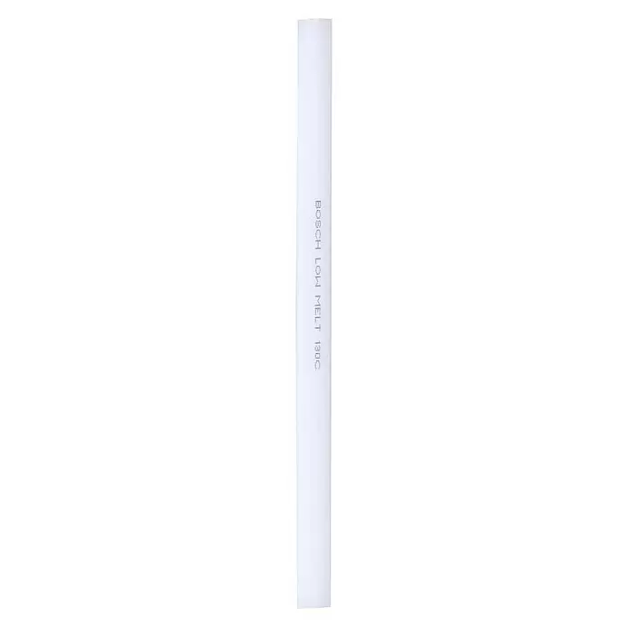 Bosch Klebepatronen Niedrigtemperatur - Transparent, 26 Stk., Durchmesser Klebepatrone: 11 mm - Weißer, rechteckiger Bosch 130g Niedrigschmelzklebestift.