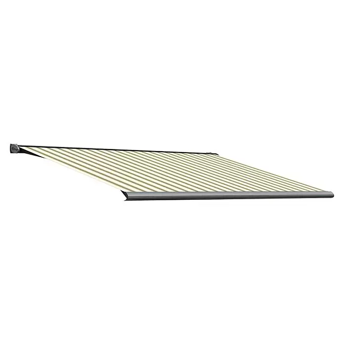 Solid Elements Vollkassettenmarkise Solid-S 320B70Grün/Beige, Farbe Gestell: Anthrazitgrau, Breite: 4 m, Ausfall: 3 m
