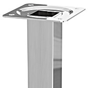 Walteco Möbelfuß (L x B x H: 25 x 2,5 x 20 cm, Traglast: 50 kg, Stahl, Silber, Glänzend) | BAUHAUS