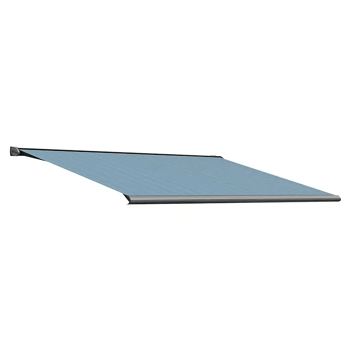 Solid Elements Vollkassettenmarkise Solid-S 320916Blau/Schwarz, Farbe Gestell: Anthrazitgrau, Breite: 5 m, Ausfall: 1,5 m