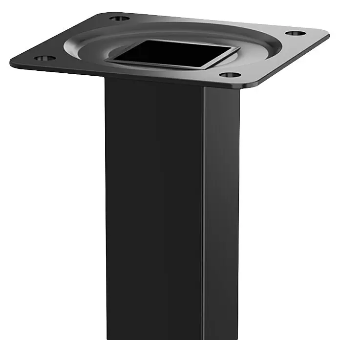 Walteco Möbelfuß - L x B x H: 25 x 2,5 x 20 cm, Traglast: 50 kg, Stahl, Matt - Detailaufnahme