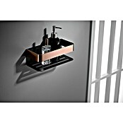 Imex Cesta de baño Mayura (L x An x Al: 11 x 25,6 x 8 cm, Negro/Oro rosa) | BAUHAUS