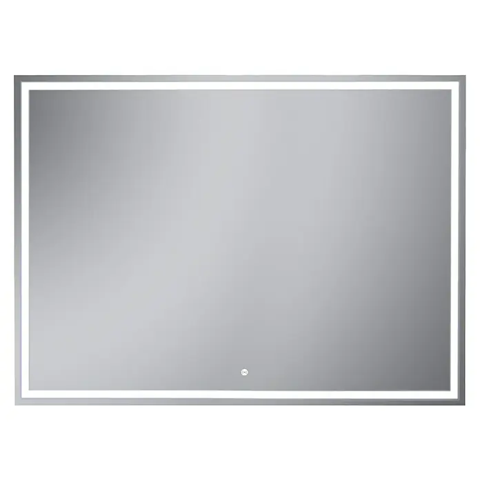 Camargue Espejo con luz Lisbeth - 120 x 80 cm, Acero, Con sensor de movimiento - Espejo rectangular iluminado con un diseño elegante, perfecto para baños o vestidores.