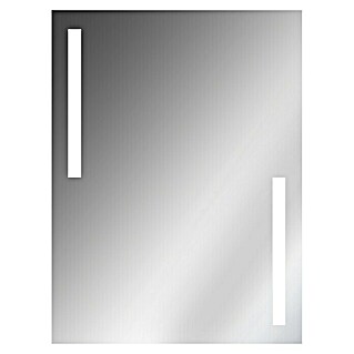 Camargue Espejo con luz LED Jade (60 cm x 80 mm, Plata)