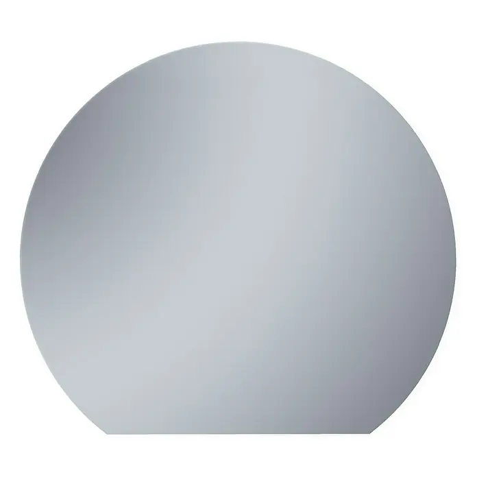 Camargue Espejo con luz Duved - Diámetro: 60 cm, Plateado - Espejo redondeado con marco blanco. El espejo tiene un diseño sencillo y moderno y encaja bien en cualquier baño o dormitorio.