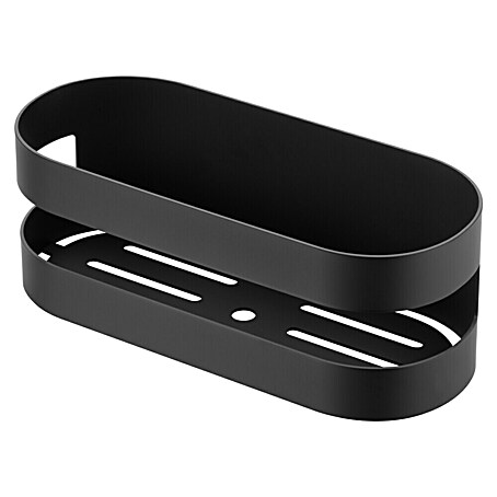 Imex Cesta de baño Nirmala (10,4 x 25 x 9 cm, Acero inoxidable, Negro)