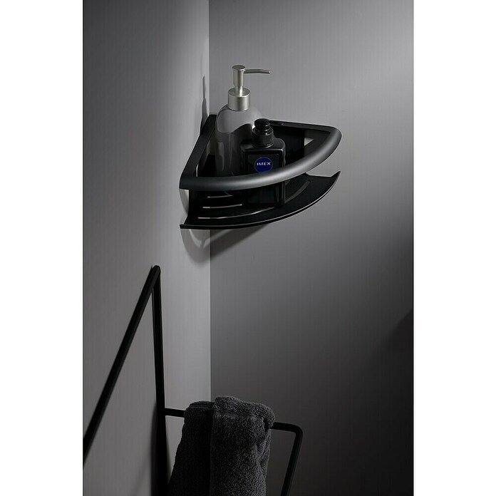 Imex Cesta de baño angular Dhanu (L x An x Al: 20 x 20 x 9 cm, Negro) | BAUHAUS