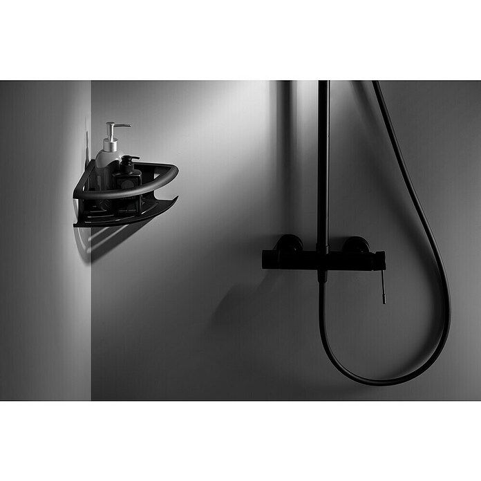 Imex Cesta de baño angular Dhanu (L x An x Al: 20 x 20 x 9 cm, Negro) | BAUHAUS