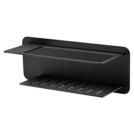 Imex Cesta de baño Bethari (12,7 x 36 x 13,5 cm, Acero inoxidable, Negro)