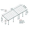 Solid Elements Terrassenüberdachung Martina (Tiefe: 3 m, B x H: 9,71 x 2,1 m, Verkehrsweiß)