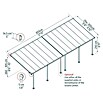 Solid Elements Marquesina adosada (Profundidad: 3 m, An x Al: 8,5 x 2,1 m, Gris antracita)