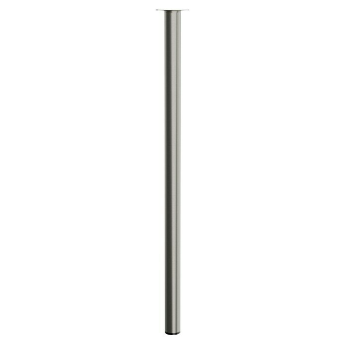 Walteco Möbelfuß (L x B x H: 3 x 3 x 70 cm, Ø x H: 3 x 70 cm, Traglast: 50 kg, Stahl, Nickel) | BAUHAUS