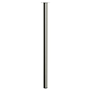 Walteco Möbelfuß (L x B x H: 3 x 3 x 70 cm, Ø x H: 3 x 70 cm, Traglast: 50 kg, Stahl, Nickel)