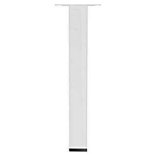 Walteco Möbelfuß (L x B x H: 25 x 2,5 x 20 cm, Traglast: 50 kg, Stahl, Weiß, Glänzend)