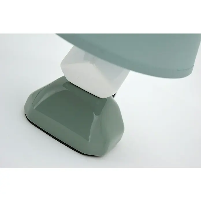 Idp Lampshades Lámpara de sobremesa Palmita - 40 W, L x An x Al: 16 x 16 x 23 cm, Verde, E14 - Primer plano de una elegante lámpara de escritorio moderna en colores pastel, que proporciona una iluminación suave para cualquier espacio de trabajo.