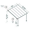 Solid Elements Marquesina adosada (Profundidad: 3 m, An x Al: 3,05 x 2,1 m, Gris antracita)