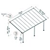 Solid Elements Terrassenüberdachung Martina (Tiefe: 3 m, B x H: 5,46 x 2,1 m, Anthrazitgrau)