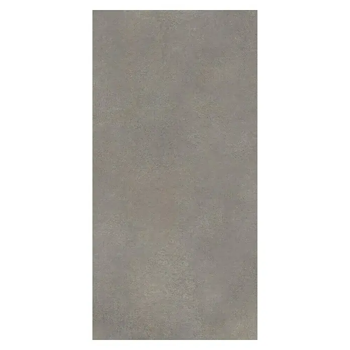 Allure Suelo vinílico SPC Concrete Pewter - 914 x 457 x 6,5 mm, Gris - Primer plano de un azulejo de pared con aspecto de cemento. El azulejo tiene una superficie lisa y mate y una textura sutil. Perfecto para interiores modernos.