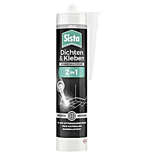 Sista Fugendichtstoff Dichten & Kleben 2in1 (Grau, 280 ml, Hybrid-Dichtstoff)