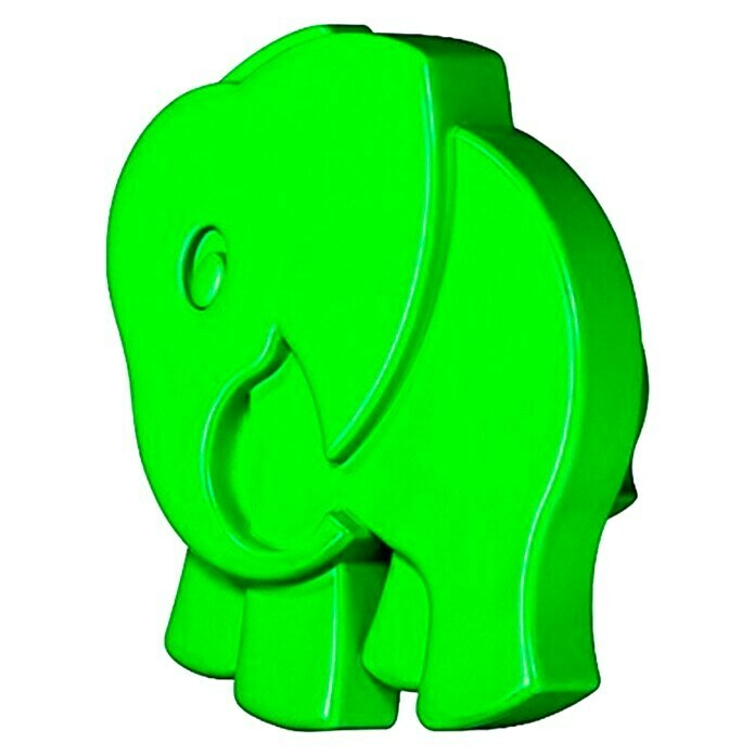 Möbelknopf (21 x 52 x 55 mm, Kunststoff, Grün, Elefant)
