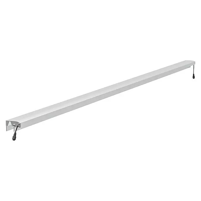LyghtUp Zaunbeleuchtung - Länge: 173,3 cm, Silber, Passend für: WPC- und Aluminium-Steckzäune - Lange, lineare, silberne LED-Lichtleiste mit Steckverbindern an beiden Enden.