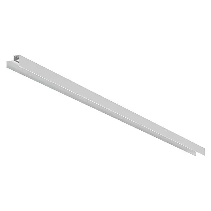 LyghtUp Zaun-Adapterprofil - Länge: 173,3 cm, Silber, Passend für: Holzzäune mit 40 mm Stärke - Silbergraues lineares Metallprofil, möglicherweise ein LED-Kanal.