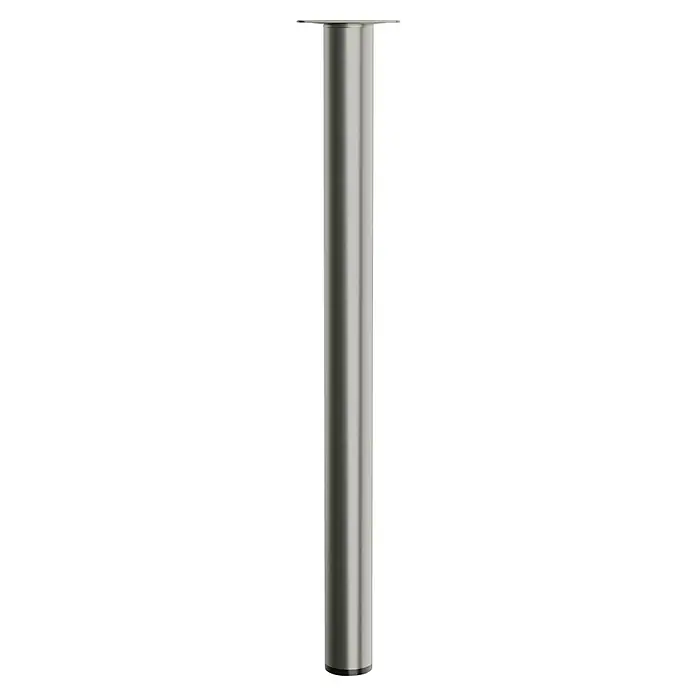 Walteco Möbelfuß - L x B x H: 3 x 3 x 40 cm, Ø x H: 3 x 40 cm, Traglast: 50 kg, Stahl, Nickel - Silbernes Tischbein im Fokus: Schlankes Design, ideal für moderne Möbelprojekte und DIY-Tische. Robuste Stabilität garantiert!