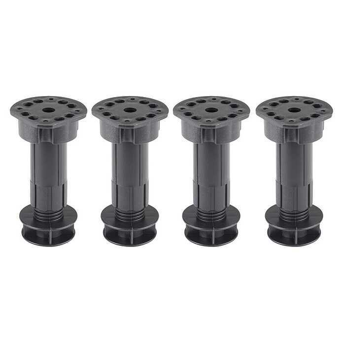 Walteco Postolje za namještaj  (D x Š x V: 5,5 x 5,5 x 12 cm, Plastika, Podesivost: 10 cm - 12 cm) | BAUHAUS