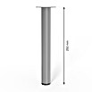 Walteco Möbelfuß (L x B x H: 3 x 3 x 25 cm, Ø x H: 3 x 25 cm, Traglast: 50 kg, Stahl, Grau) | BAUHAUS