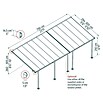 Solid Elements Marquesina adosada (Profundidad: 3 m, An x Al: 7,3 x 2,1 m, Gris antracita)