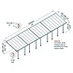 Solid Elements Terrassenüberdachung Martina (Tiefe: 3 m, B x H: 13,4 x 2,1 m, Anthrazitgrau)