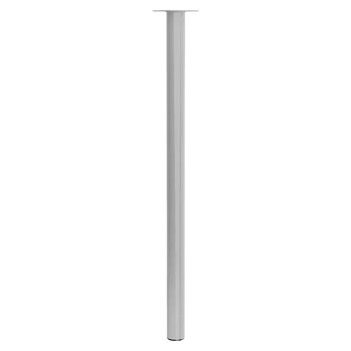 Walteco Möbelfuß - L x B x H: 6 x 6 x 110 cm, Ø x H: 6 x 110 cm, Traglast: 75 kg, Stahl, Grau - Silberne Tischbeinverlängerung aus Metall. Robust und stilvoll, ideal zur Erhöhung von Tischen oder Arbeitsflächen, um eine ergonomische Höhe zu erreichen.