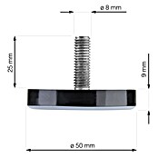 Regulacijski vijak  (Ø x V: 5 x 3,4 cm, Navoj: M 8) | 1045 - Gewindeschrauben/Stangen und Muttern verpackt | AADB - Schrauben verpackt | AAD - Kleineisenwaren | AA - Eisenwaren | A - Eisenwaren | BAUHAUS