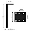 Walteco Möbelfuß Laila (L x B x H: 4 x 0,1 x 15 cm, Traglast: 100 kg, Aluminium, Schwarz) | BAUHAUS